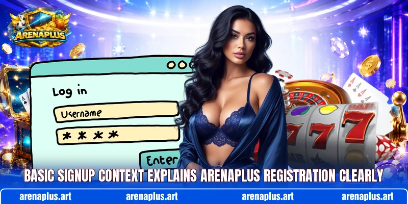Basic signup context explains ARENAPLUS registration clearly
