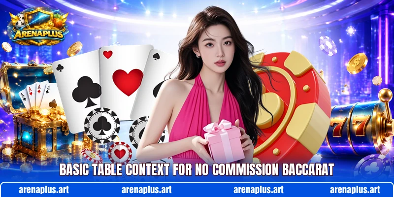 Basic table context for No Commission Baccarat