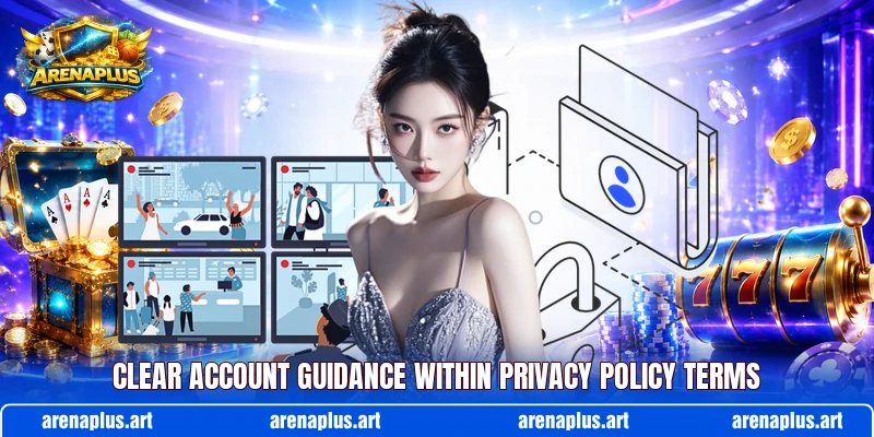 Clear account guidance within privacy policy terms