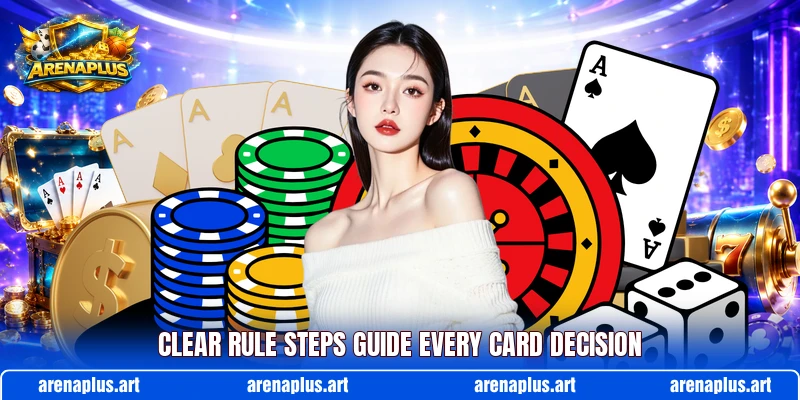 Clear rule steps guide every card decision
