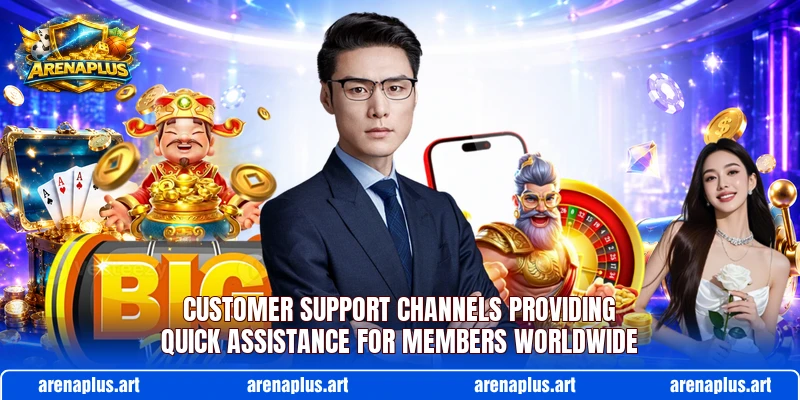 Customer support channels providing quick assistance for members worldwide