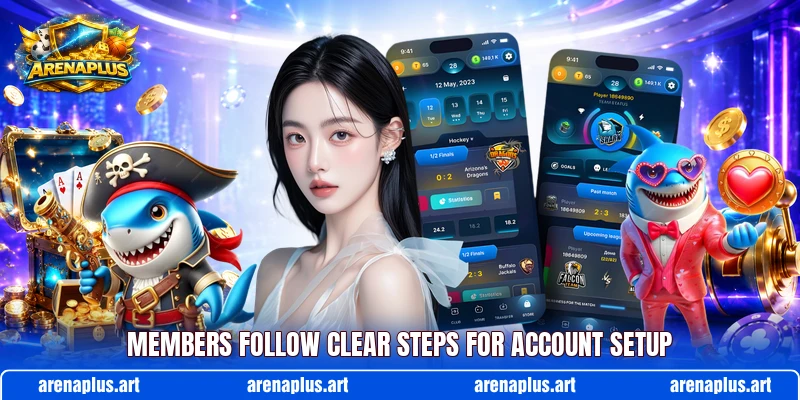 Members follow clear steps for account setup Members follow clear steps for account setup