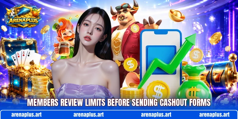 Members review limits before sending cashout forms