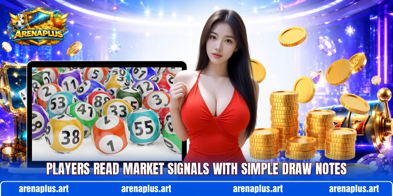 Players read market signals with simple draw notes