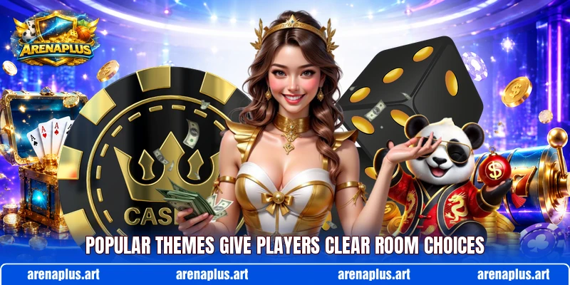 Popular themes give players clear room choices