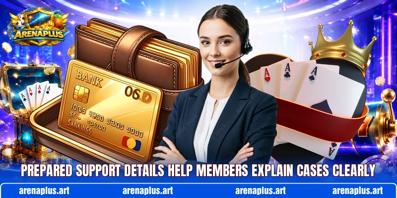 Prepared support details help members explain cases clearly Prepared support details help members explain cases clearly