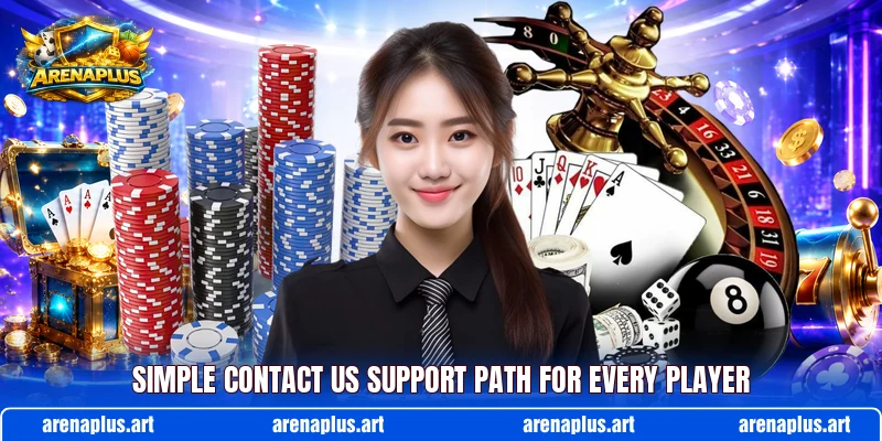 Simple contact us support path for every player Simple contact us support path for every player