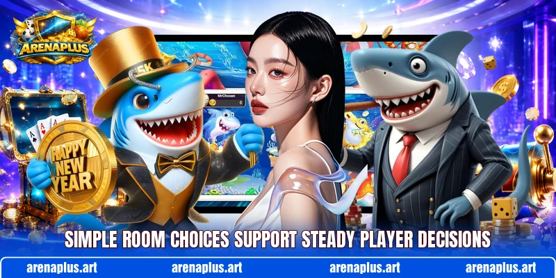 Simple room choices support steady player decisions Simple room choices support steady player decisions