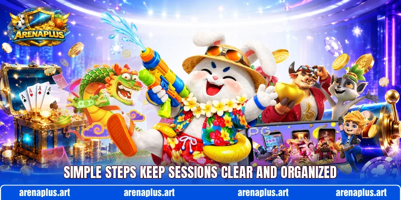 Simple steps keep sessions clear and organized