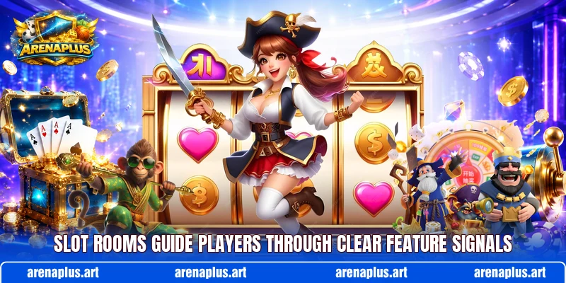 Slot rooms guide players through clear feature signals